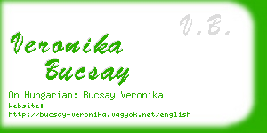 veronika bucsay business card